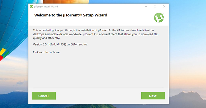 uTorrent Installation Wizard