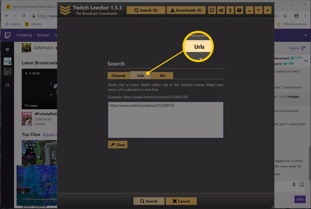 how to download twitch clips with twitch leecher