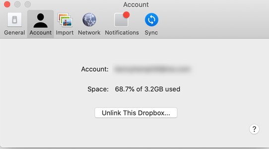 Dropbox from Mac