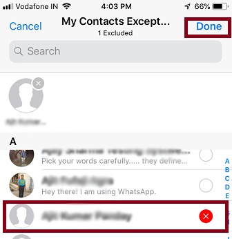 How I Can Show or Hide WhatsApp Status For Specific Contacts