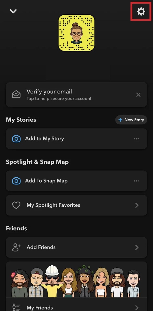 Snapchat Dark Mode