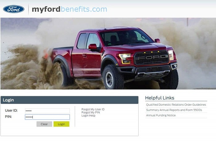 MyFordBenefits Login