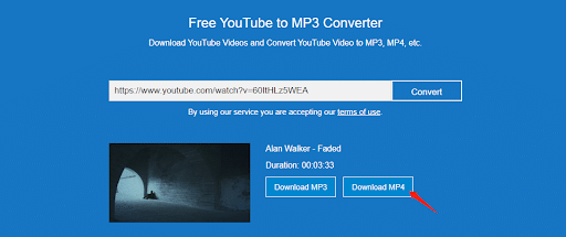 Using YouTube to MP4 Converter Online Tool